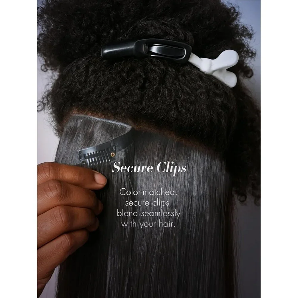 Hair Extensions Human Clip Ins Natural Black 14 in Body Wave 6Pcs